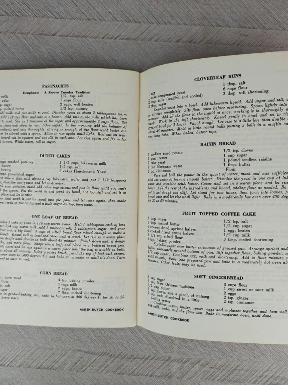 Amish Dutch Cookbook By Ruth Redcay 1964 Edition Paperback Recipes